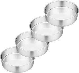 Sscp-11 P&p Chef 6 Inch Cake Pans Set Of 4 Round Baking Pan Stainless Steel Birthday W Sscp-11 P&p Chef 6 Inch Cake Pans Set Of 4 Round Baking Pan Stainless Steel Birthday W