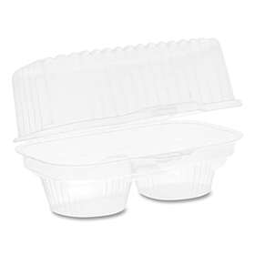 2-compartment Pactive 2002 40 1 Clearview Bakery Cupcake Container 6.75 X 4