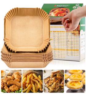 Fxdz120-7.9 Padimat Air Fryer Disposable Paper Liners 120 Pcs Square Airfryer Parchment Cooking