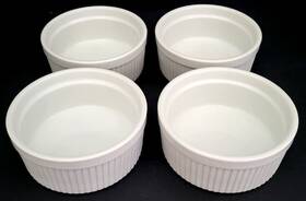Aw-1656 Palate & Plate And 4.5 Inch Ramekins 10 Oz. White Chinaware Set Of 4 Aw-1656 Palate & Plate And 4.5 Inch Ramekins 10 Oz. White Chinaware Set Of 4