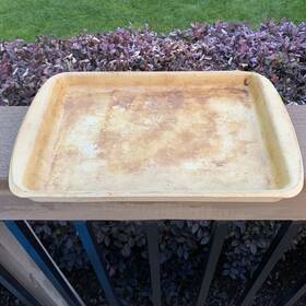 010306 Pampered Chef Medium Bar Pan Baking Cookie Sheet 1449 Stoneware 14x9 Inch