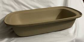 01050 Pampered Chef The Family Heritage Stoneware Large 17x11x7 Roaster Pan With Lid