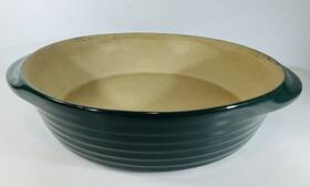 060703 Pampered Chef The Stoneware Green Baking Dish New Traditions Collection #060703