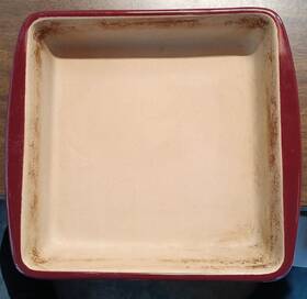 060805 Pampered Chef 9 X Cranberry Baker Stoneware Pan Kitchen Cooking Baking
