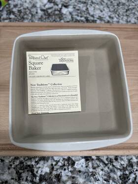 Pampered Chef 099555113150 The 1315 Square Baker 9 Inch Baking Pan Stone Dish New Traditions