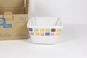 Pampered Chef 099901020231 The Simple Additions Small Square Patterned 7 Inch Dish Bowl #2023
