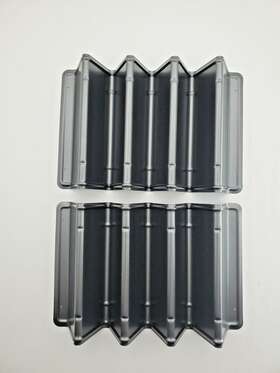 100101 Pampered Chef Black V Shaped Non-stick Chips Tacos Baking Pans Set Of 2 #100101