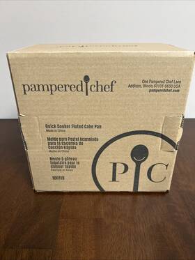 100119 Pampered Chef New #100119 Quick Cooker Retired Fluted Cake Pan Nib Fs