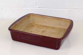 110104 Pampered Chef Family Heritage Stoneware Cranberry 9x9 Square Baker Pan Usa 110104 Pampered Chef Family Heritage Stoneware Cranberry 9x9 Square Baker Pan Usa