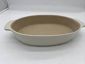 110903 Pampered Chef Stoneware 12 X 8 Inch Large Glazed Oval Baker Casserole New Traditions