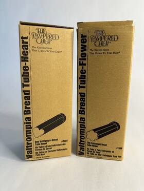 1550-1560 Pampered Chef Bread Tubes Lot Of 2 Heart 1560 Flower 1550 Very Clean Lightly Use