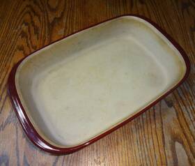 160306 Pampered Chef 9 X 13 Cranberry Baker Stoneware Lasagna Pan
