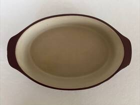 210905 Pampered Chef The Family Heritage Stoneware Cranberry Oval Casserole Dish