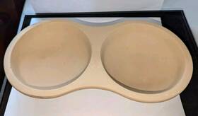 5161 Pampered Chef The # Microwave Double Egg Cooker/ Stoneware Collection Usa