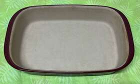 X15.25 Pampered Chef 60307 Family Heritage Large Lasagna Baker Cranberry #60307 9.5 Inch
