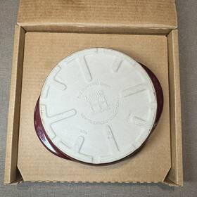 60994 Pampered Chef New Traditions Mini Baker 8 Inch Cranberry Red Round Stoneware