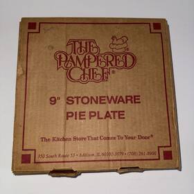 K116 Pampered Chef 10 Inch Baker Pie Pan Plate Family Heritage Collection Usa