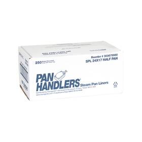 Panhandlers 738101799805 Clear Half 24 X 17 Inches Steam Pan Liners 250 Count