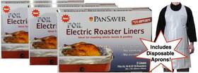 Pansaver 660061221792 Foil Electric Roaster Oven Liners 3 Box Bundle 6 . Fits 16 18 22 Qu