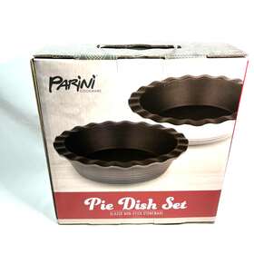Inv00591 Parini Cookware Pie Dish Set Of Glazed Non-stick Stoneware See Pictures