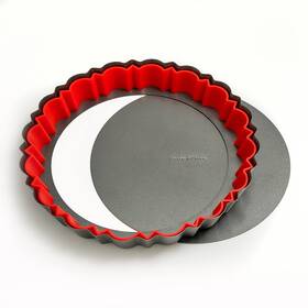 Ves1313 Patz&patz Fluted Tart Pan 9 Inch Removable Bottom With Patented Silicone Crus Ves1313 Patz&patz Fluted Tart Pan 9 Inch Removable Bottom With Patented Silicone Crus