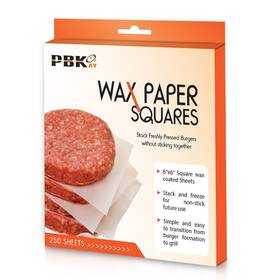 Wp100 Pbkay Hamburger Patty Paper Sheets Wax Squares 250 Pcs 6 Inch X Non-stick