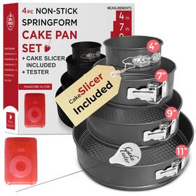 Pd-cp-005 Pet Ts Desserts Spring Form Pan For Cheesecake 4/7/9/11 4 Inch /7 /9 /11 Set Of Charcoal Grey