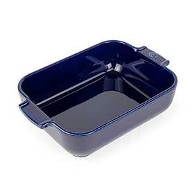 Peugeot 006950060114 Appolia Rectangular Oven Dish - Ceramic Baker With Handles Blue 8 X 6