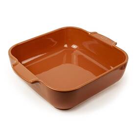 Peugeot 006950061111 Appolia Square Oven Dish - Ceramic Baker With Handles Terracotta 9 X 2.5