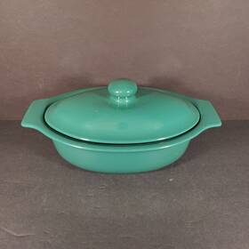 50-762 Pfaltzgraff Ala Carte 1 Quart Covered Oval Casserole Dish Green Oven