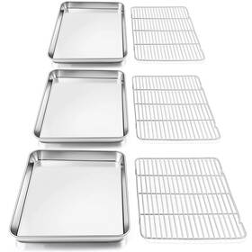 Piemeet 739459944749 Best 3 Set Baking Sheet With Rack Stainless Steel Cookie Cooling Rack3 Pans Piemeet 739459944749 Best 3 Set Baking Sheet With Rack Stainless Steel Cookie Cooling Rack3 Pans