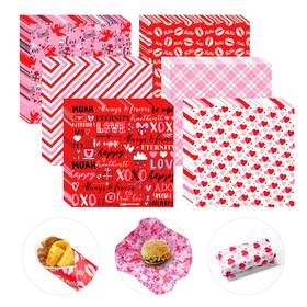 820524-fba062 Piklodo 240pcs Wax Paper Dry Waxed Deli Sheets 12x12in Sandwich Wrapper Decorative Pa