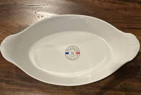 B0006gtj7n6 Pillivuyt Porcelain Oval Baking Dish White Oven Safe 9.5 X 5.5 In
