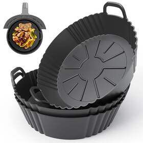 Af161 Pintaur 760752840049 Round Silicone Air Fryer Liners 3pack Ninja Af101 And For 4