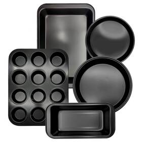De122 Pinvnby 5-pieces Baking Pans Set Nonstick Bakeware With Sheet Muffin Round Cake Pizza