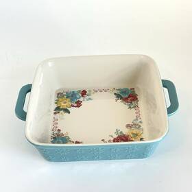 Pioneer Woman 085081597106 Fancy Flourish 8x8 Inch Square Baker Casserole Dish