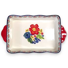 2012dmt Pioneer Woman The Fiona Floral Rectangular Stoneware Baking Dish Pan 8 Inch X 12 3
