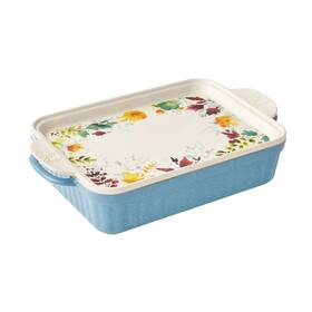 Pwd4968818141dm Pioneer Woman Willow Rectangular Stoneware Baking Dish And Platter Lid 9 Inch X13 3qt