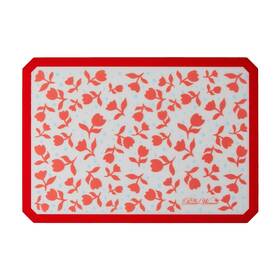 Pws169403114109 Pioneer Woman Nonstick Silicone Baking Mat Floral Ditsy Red 16.5 Inch X11.62 New