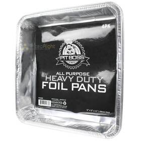 40433 Pit Boss 12 Inch X 2.5 All Purpose Thick Heavy Duty Foil Pans 4 Pack