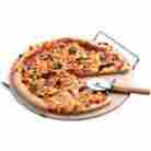 Pizza-stone-set01864 Pizza Stone Set Oven Cutter Rack Handle Carry Cookware Bread Rolls Kitchen 791756201864