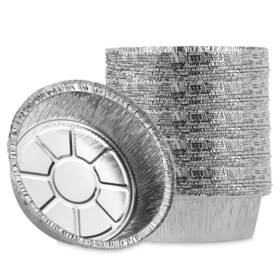 Plasticpro 684758144065 6ftft Inch Round Tin Foil Cake Pans Disposable Aluminum Freezer And Oven Safe -