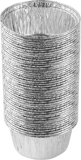 Plasticpro 744110857726 3.5ftftinch Round Ramekins Muffin Cups Tin Foil Cupcake Pans Disposable