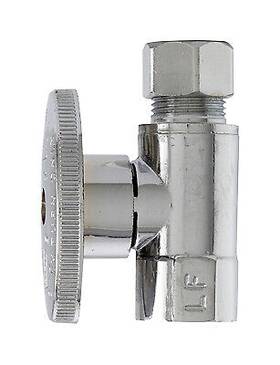 Mp2055pclf Plumb Shop Div Brasscraft 6 Pack Straight Supply Stop Valve Chrome 3/8 X 3/8- Inch