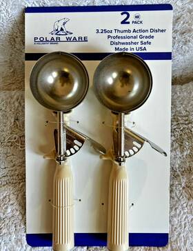 980333929 Polar Ware Thumb Action Disher / Scoop 3.25 Oz Pack Of 2 Nip Free Shipping
