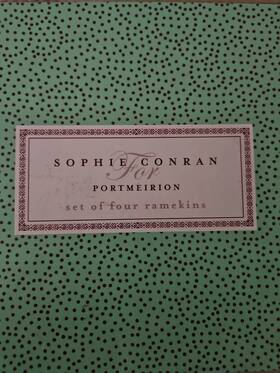 446229 Portmeirion Sophie Conran Round Porcelain Ramekin Set Of 4 White New