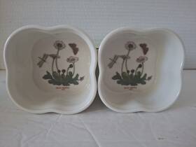 Portmeirion 749151632851 Botanic Garden Set 2 Scalloped-shaped Porcelain Ramekins Daisy New