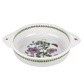 B01aviognm Portmeirion Botanic Garden 10 Round Baking Dish Clematis Motif - Durable