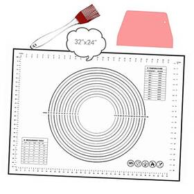 Precis 650728518396 Silicone Pastry Mat Extra Large 32 Inch X 24 Premium Non-stick Baking L W