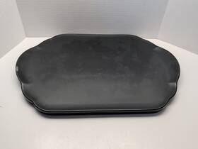 6822 Princess House Terra Flame Grill Bake Serve Stone 13x19 Black Ceramic